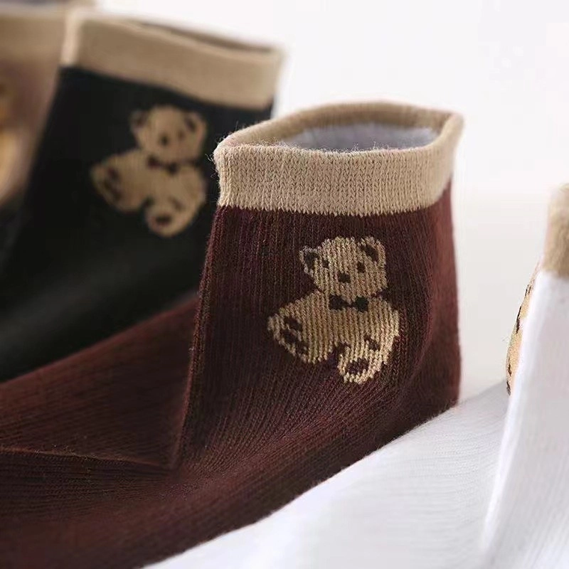 Product image Beatdrop - kaos kaki Wanita Brown Remaja Dewasa satu set isi 5 Mk Brown Set