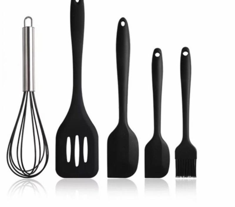 Product image Aldente - 5 Pcs Sutil Spatula Silicone Set Sodet Silikon Set 5 pcs hitam