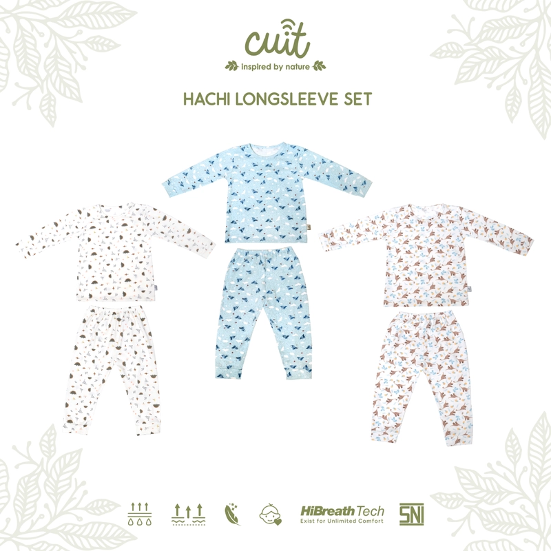 Product image Kintakun Baby - KINTAKUN BABY X CUIT Hachi Setelan Anak Bayi Tangan Panjang Celana Panjang Anak L (1-2 Tahun) Stego Green