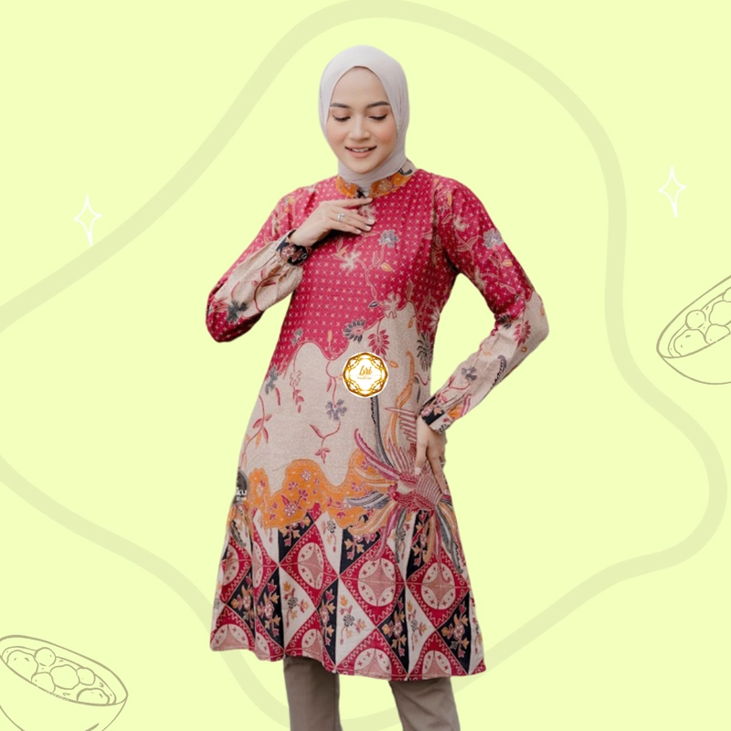 Product image Rambe Batik Indonesia - Batik Couple Alesyah Terbaru dan Modern - Bisa Beli Pisah Motif C Kemeja Saja Size M Alesyah Motif C