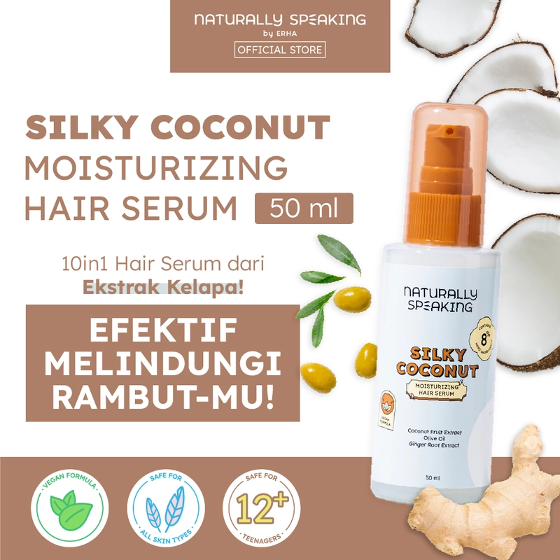 Product image Naturally Speaking By Erha - Silky Coconut Moisturizing Hair Serum 50ml Hair Serum