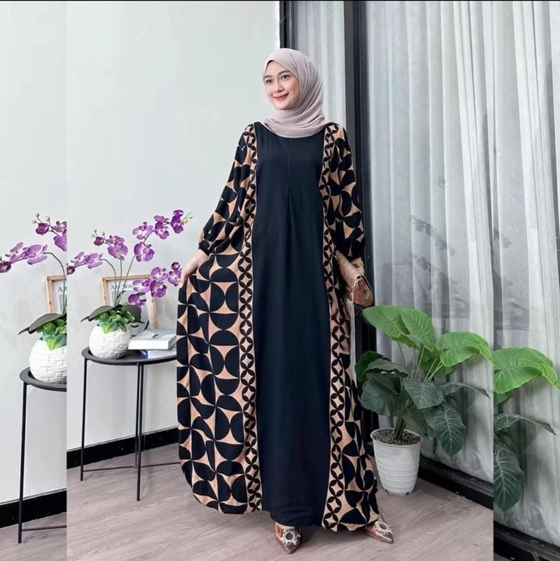 Product image Batik Ayodha - KAFTAN CLAUDY ALLSIZE JUMBO Allsize Hitam