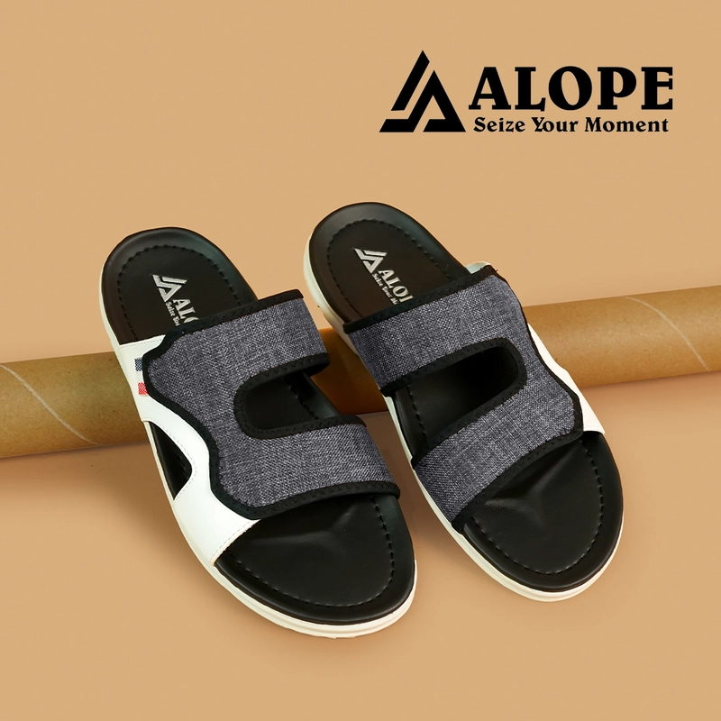 Product image ALOPE OFFICIAL - SANDAL VEGAS PRIA WANITA BAHAN LEVIS NEW MODEL SIZE DEWASA READY 39 SAMPAI 43 39 hitam