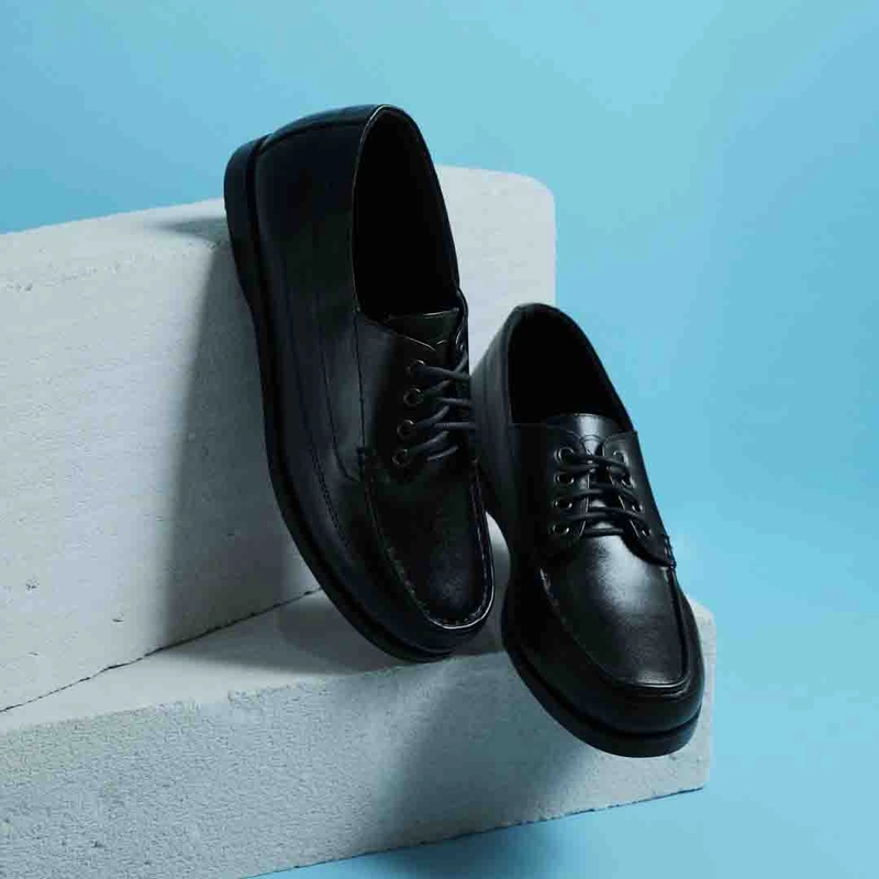 Product image MNDY Footwear - Marco Black GL - Sepatu Loafers Pantofel Formal Kulit Hitam Pria 39 Kulit Asli