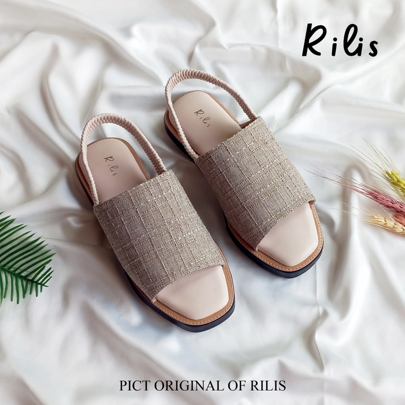 Product image Rilis - Sandal Wanita Alika Canvas Platfoam (Rilis 14) 37 Cream