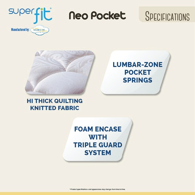 Product image Comforta - SUPERFIT By Comforta Springbed Neo Pocket Mattress Only 90x200 PUTIH
