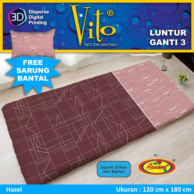 Product image Rosanna - Vito Kasur Lipat Disperse Motif Kartun Minimalis Aesthetic 80x180 Hazel