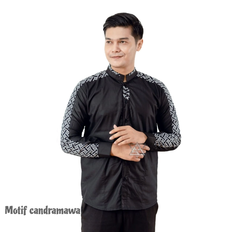 Product image Juragan Kurta - Baju kokp pria dewasa terbaru bagus simpel motif candramawa M Candramawa hitam