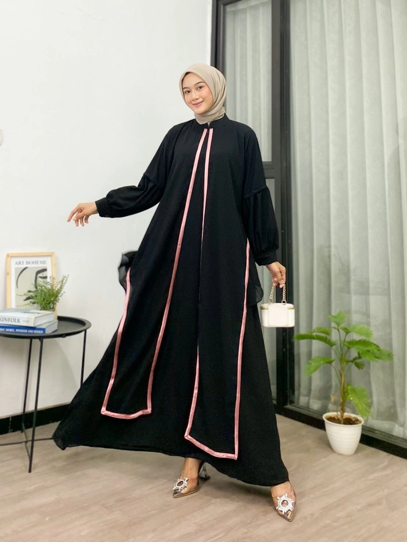 Product image Khisna collection - Gamis wanita dewasa terbaru BEST SELLER Allsize Hitam