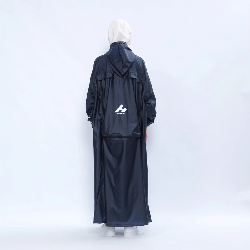 Product image South Legend - Hijasku Jas Hujan Gamis Backpack Jumbo Non Zipper Pvc Tebal Gamis Backpack Navy