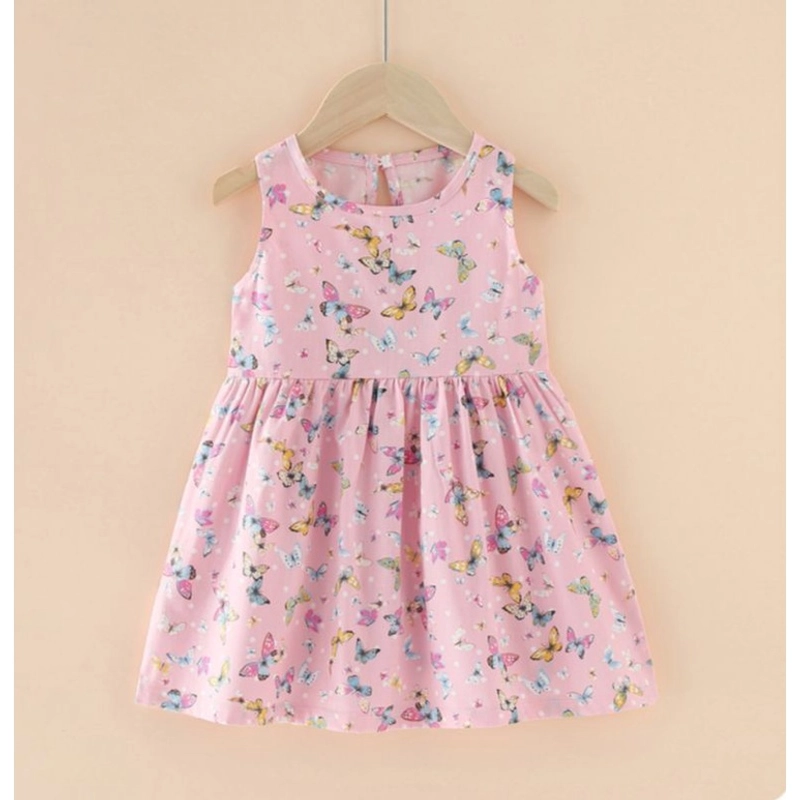 Product image JZ - 3-5 Th Dress Anak Handless A Line Katun Motif 110 Butterfly