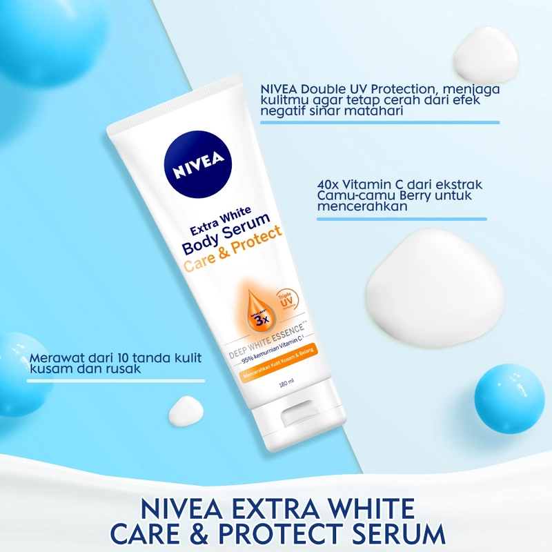 Product image Nivea - NIVEA Extra White Care & Protect Body Serum 180ml Putih