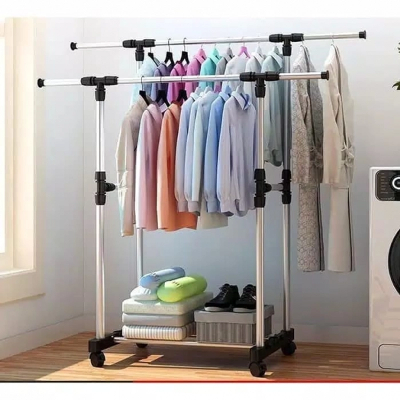 Product image Toko Mawar - Rak Gantunga Baju atau Double Pole 2100gr Random