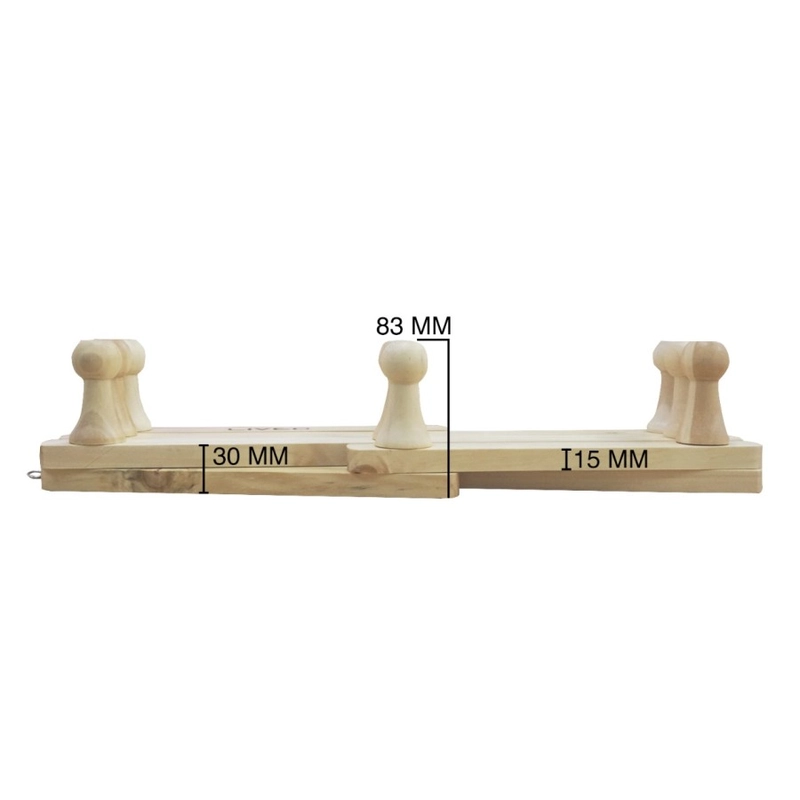 Product image Liveo - Gantungan Baju Kayu Korea Liveo LV-508 / Wooden Hanger Hook Kapstok 2000 -