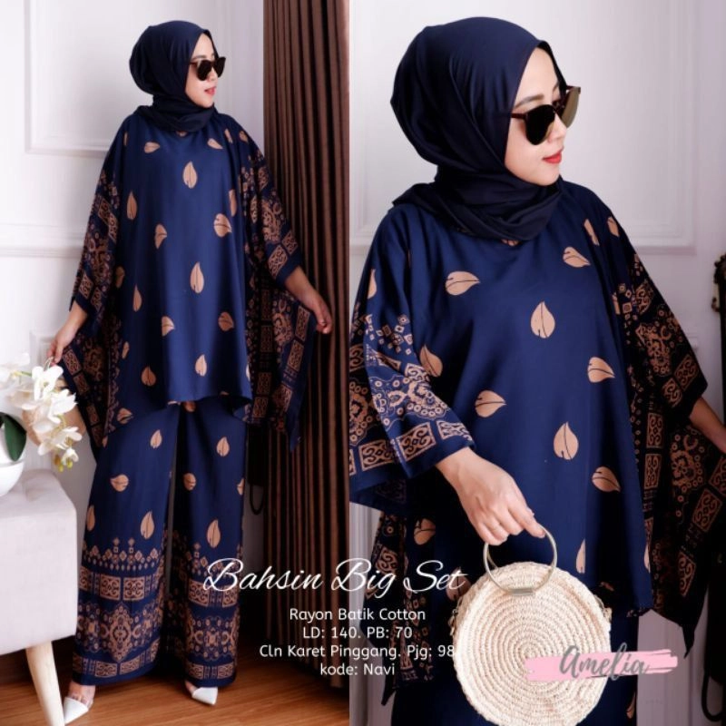 Product image BATIK SETELAN WAKA BAHSIN Allsize Navy