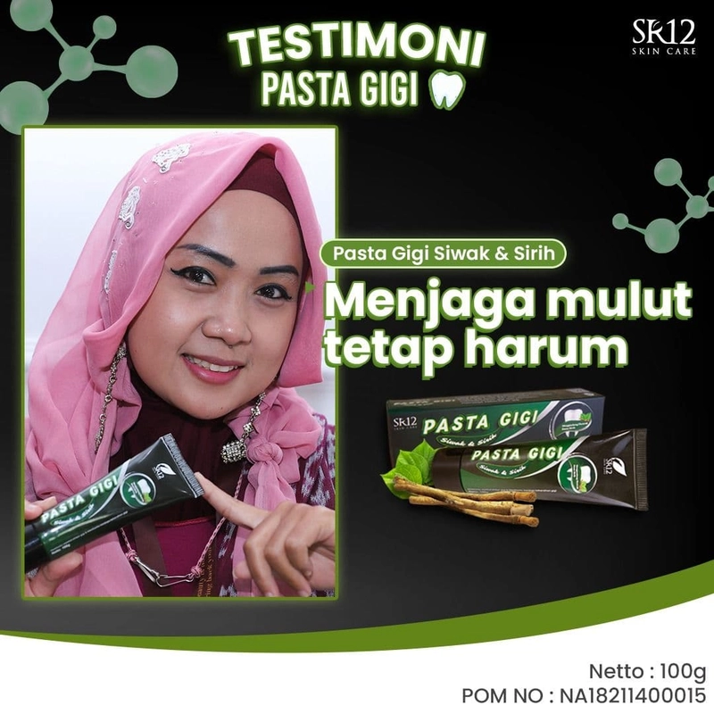 Product image SR12 Pasta Gigi Siwak & Sirih Mencegah Bau Mulut Mengatasi Bau Mulut Napas Lebih Segar 100gr Siwak & Sirih