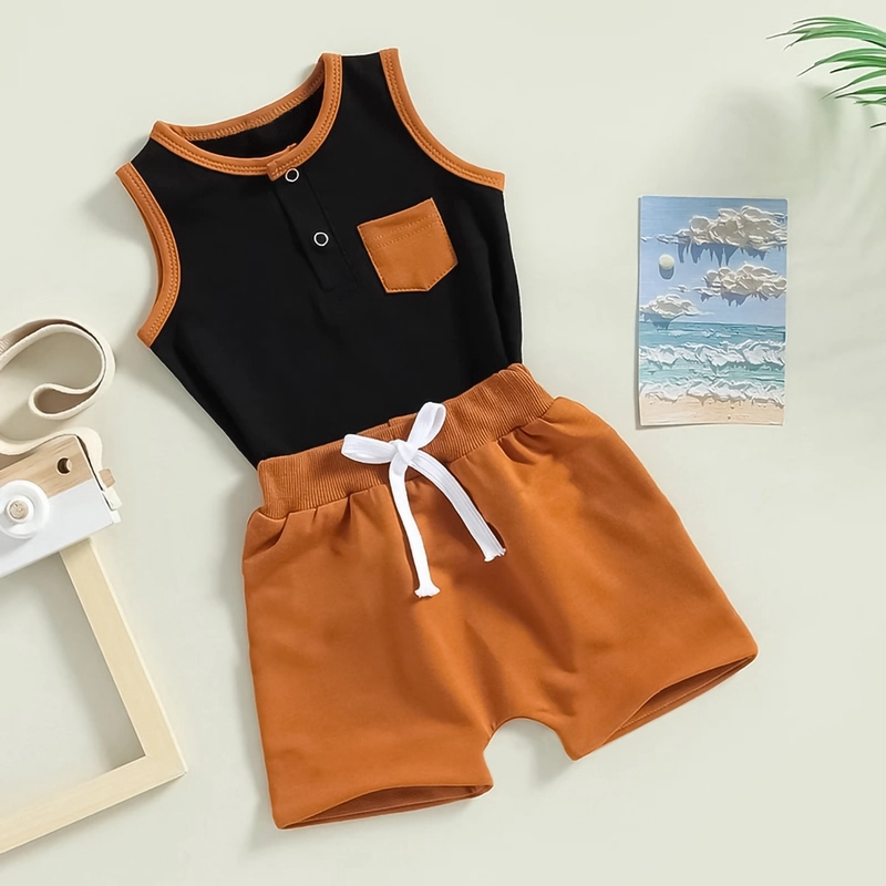 Product image Badia Kids Fashion - Setelan Set Anak Ecom Unisex Kaos dan Celana Pendek Anak Unisex No4 (2-3 Tahun) Mustard