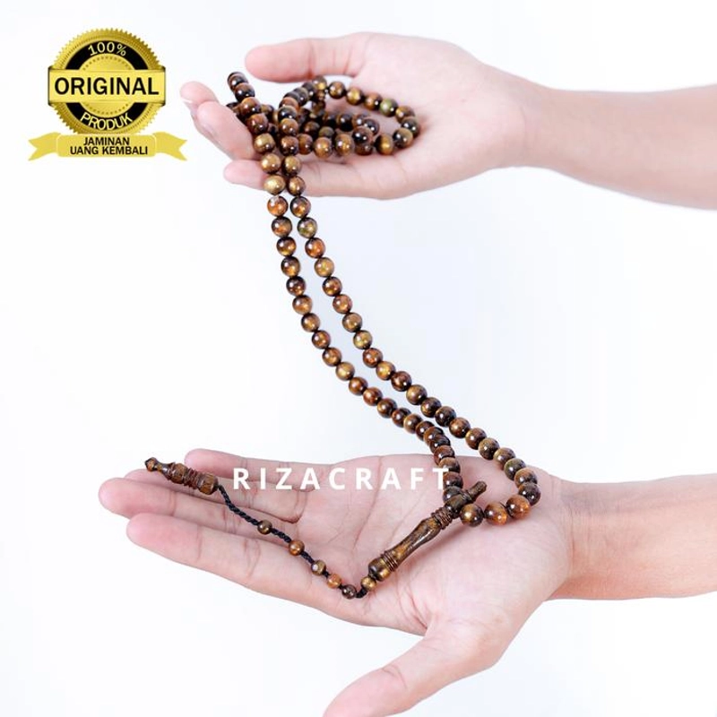 Product image Riza Craft - Tasbih 99 Butir Kayu Akar Bahar Taliarus Tali Arus Hitam Emas Laut ASLI Original Standard Hitam emas