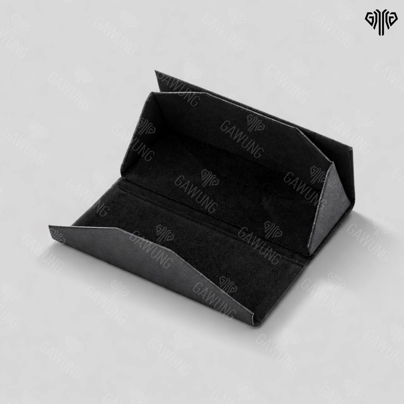 Product image GAWUNG - GAWUNG - Kotak Kacamata Lipat Vintage Segitiga Elegan Sunglasses Case Box KCTRVIN Kotak Kacamata Hitam