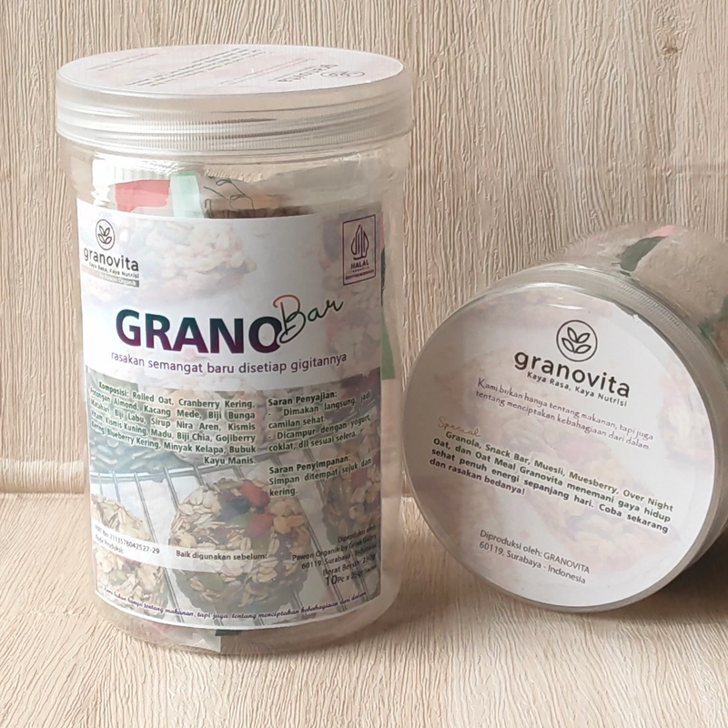 Product image Granovita - Granola Bar Granovita Toples isi 10pc Toples is 5pc Snack sehat 5pc GranoBar