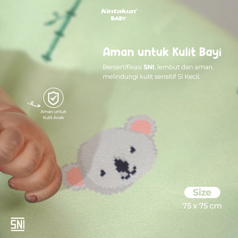 Product image Kintakun Baby - [NEW PRODUK] KINTAKUN BABY Selimut Bayi Topi Lembut Tebal Baby Hoodie Blanket Digital Printing 75 x 75 x 75 cm Snowy Penguin