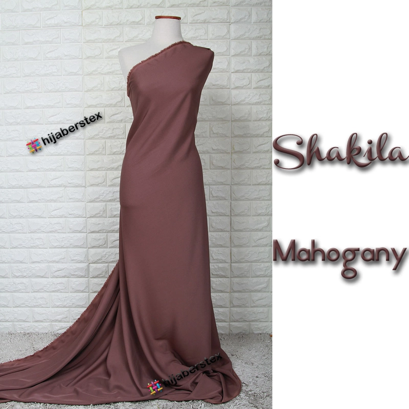 Product image Hijaberstex - HijabersTex 1/2 Meter Kain SHAKILA 1/2 Meter Mahogany