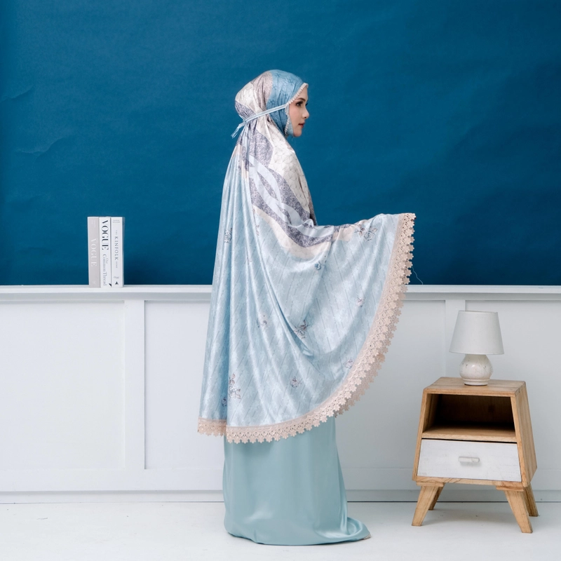 Product image SRIAYU COLLECTION - MUKENA VANIA TERBARU ALL SIZE BIRU