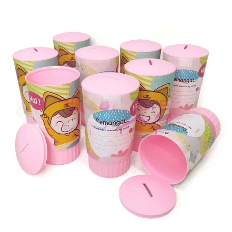 Product image KAMJE Celengan Target Aesthetic Anak Buka Tutup Lucu Menarik Souvenir Kado Ulang Tahun KMJ192 KMJ192 PINK