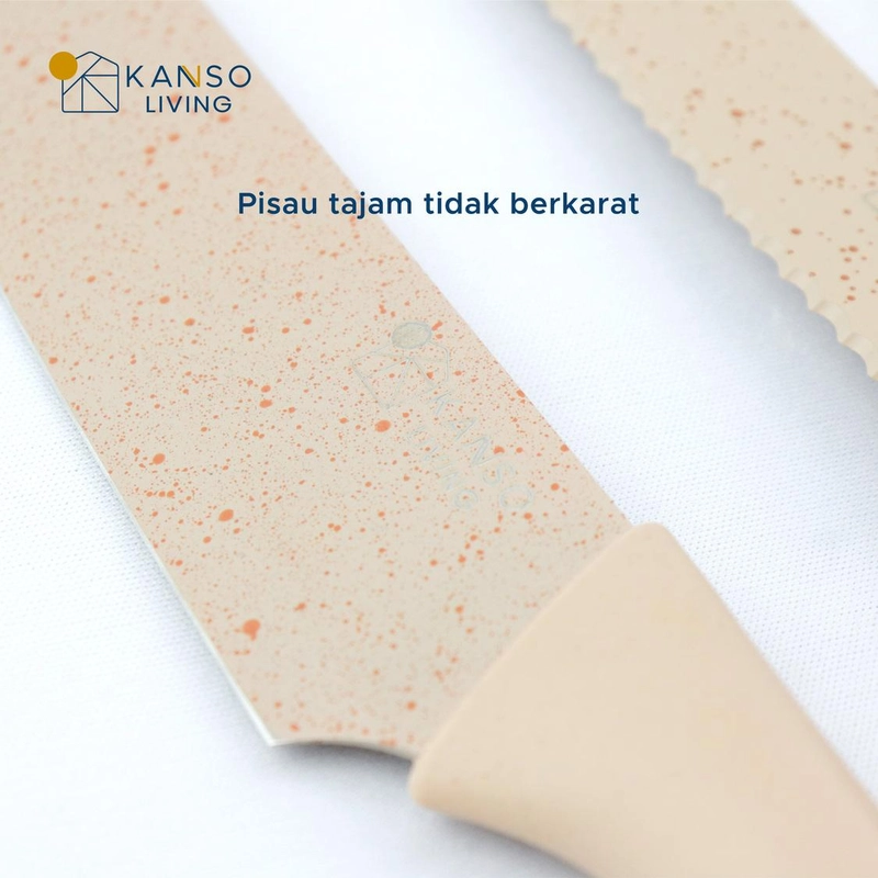 Product image Kanso Living - Kanso Living Knife Set Pisau Set Dapur 6 in 1 isi 6pcs Stainless Steel 600 1 Set