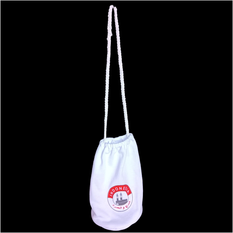 Product image ERCM Collection - TAS HAJI JUMROH KANTONG BATU KERIKIL SABLON PUTIH