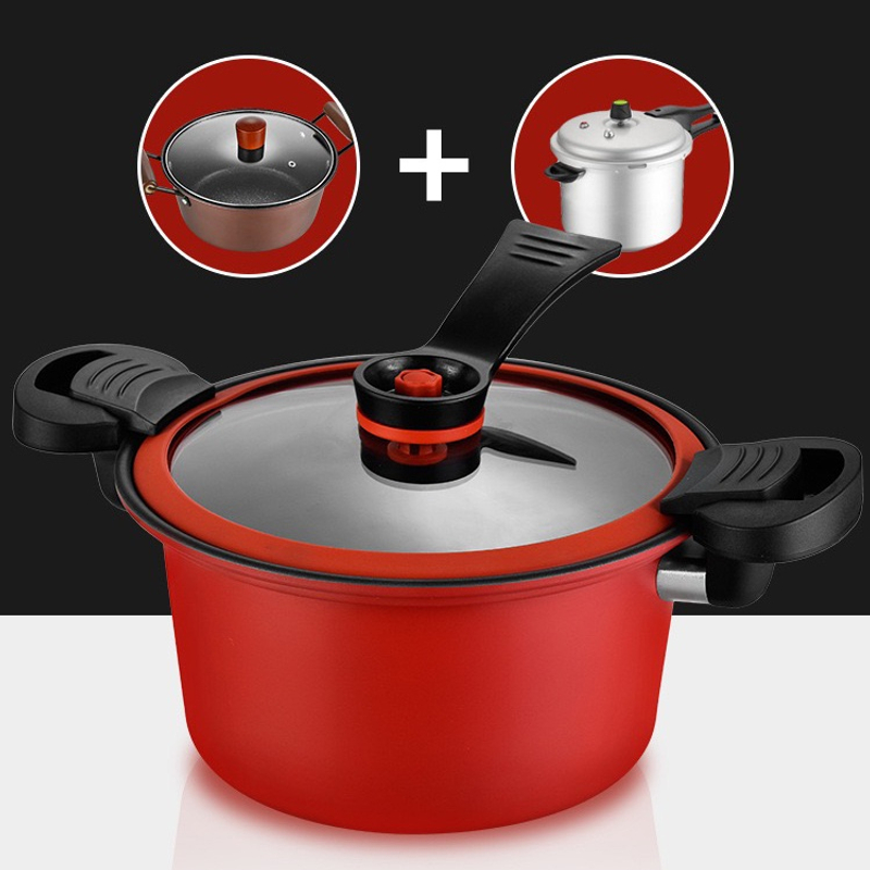 Product image Blooming Deal - Panci Presto Teflon Micro Pressure Cooker Pot Anti Lengket 3500 ml PRESTO MERAH