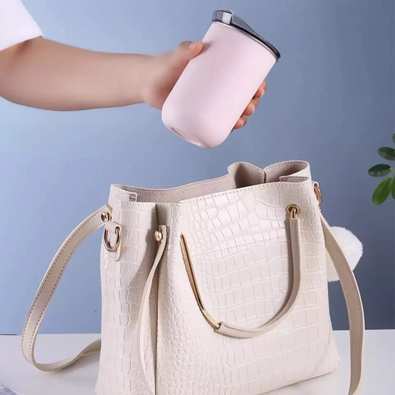 Product image Blooming_Deal - Portable Cup Tumbler Coffee Mug Coffee Tea Cup Stainless Steel 300ml SSB05 PINK