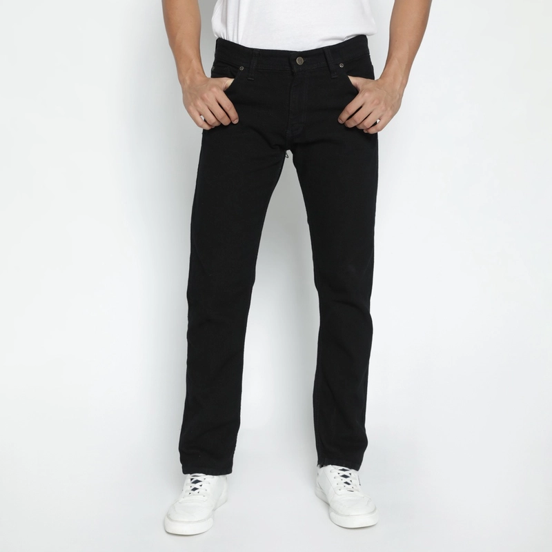 Product image Celana jeans panjang standart / jeans reguler pria celana jeans cowo kuliah kerja elegan 28 HITAM