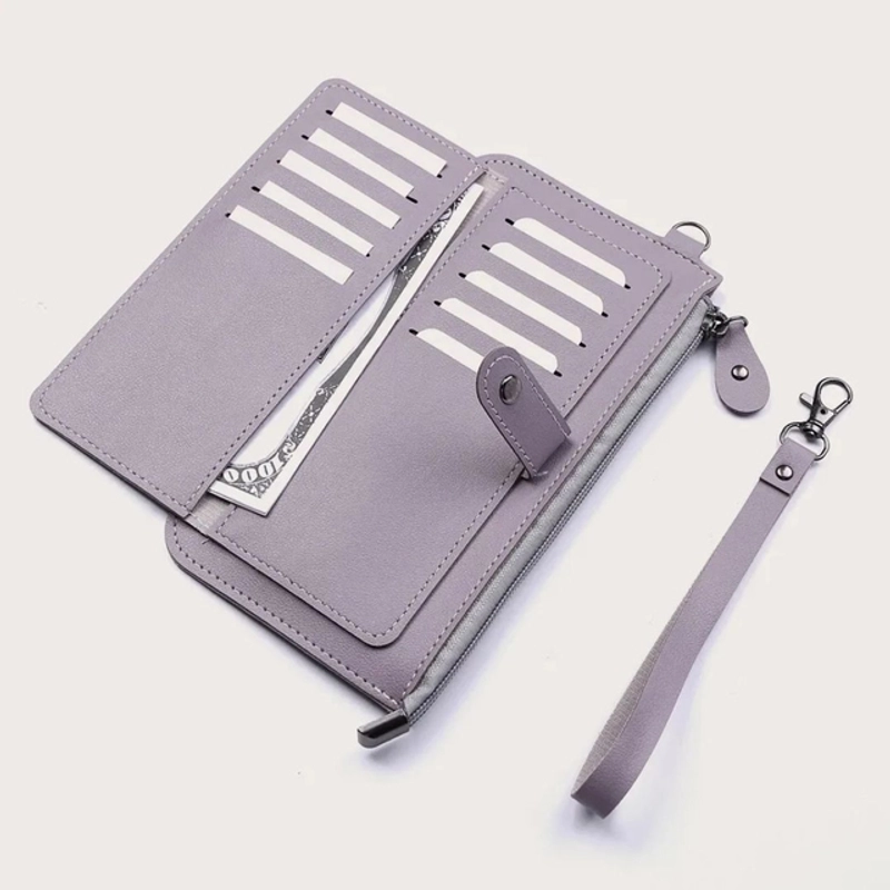 Product image KAHASIL - Dompet Lipat Wanita Panjang Bahan Kulit PU Leather KHDP54 all variant PINK