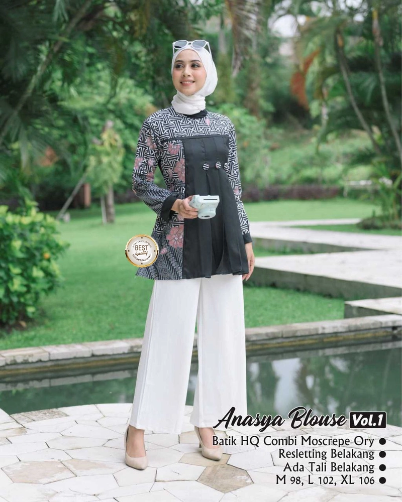 Product image Kois Batik - BAJU ATASAN WANITA BLOUSE TERBARU Xl Pink