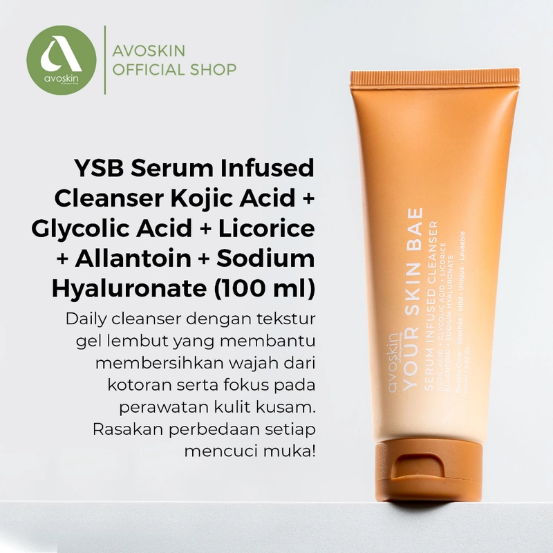 Product image AVOSKIN OFFICIAL - YSB Serum Infused Cleanser Kojic Acid + Glycolic Acid + Licorice + Allantoin + Sodium Hyaluronate 100 ml Serum Infused Cleanser Kojic Acid