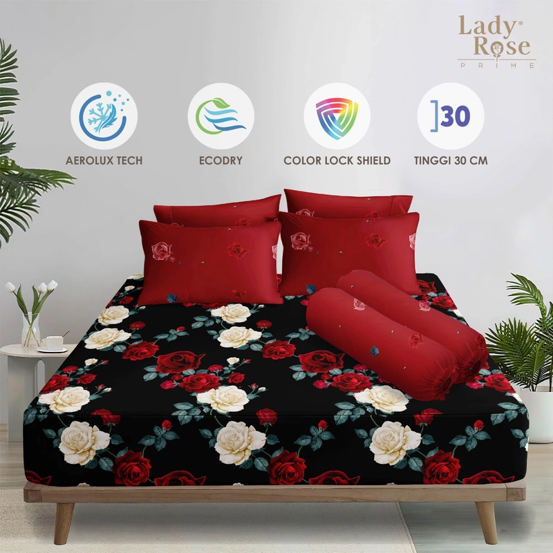 Product image LADY ROSE OFFICIAL - Lady Rose Prime - Sprei Poppy 180x200x30 King Bantal 4