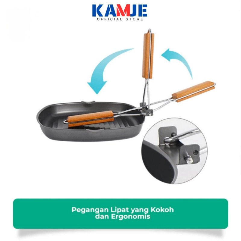 Product image KAMJE Grill Pan Panggangan Panci Wajan Anti Lengket Teflon Panggang Pemanggang BBQ Serbaguna KMJ060 all variant all variant