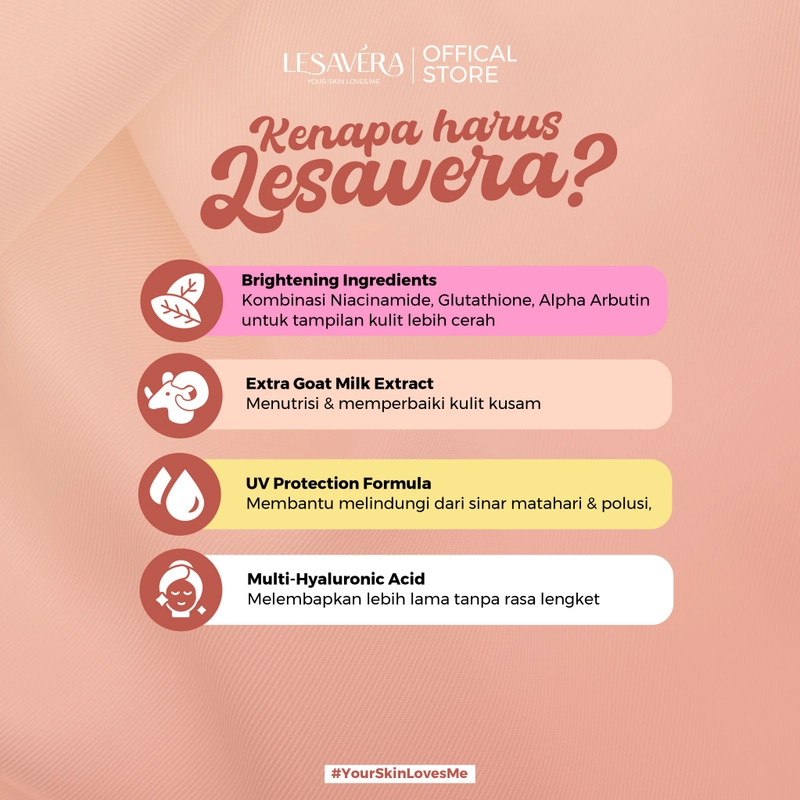 Product image LESAVERA - LESAVERA Body Lotion - Brightening dan Hydrating Formula ml Vanilla