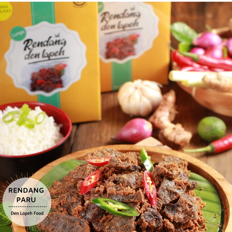 Product image Rendang Den Lapeh - Rendang Paru Asli Padang Rendang Premium 250 Rendang paru