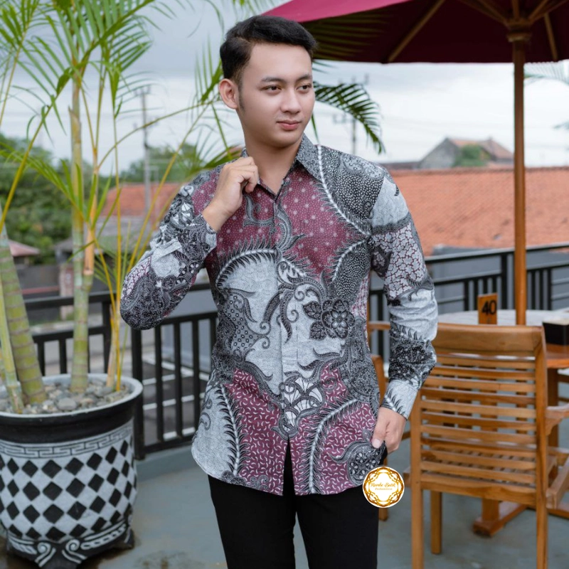 Product image Kemeja Batik New Slimfit Tebal Halus dan Tidak Luntur A5 M Motif A5