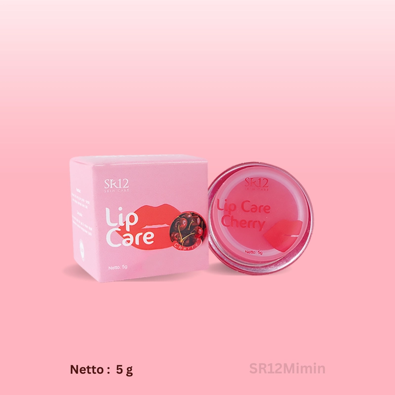 Product image SR12 Mimin - SR12 Lip Care Cherry Melembabkan Bibir Kering Pecah-Pecah Dan Mencerahkan Bibir Gelap 5 gr cherry