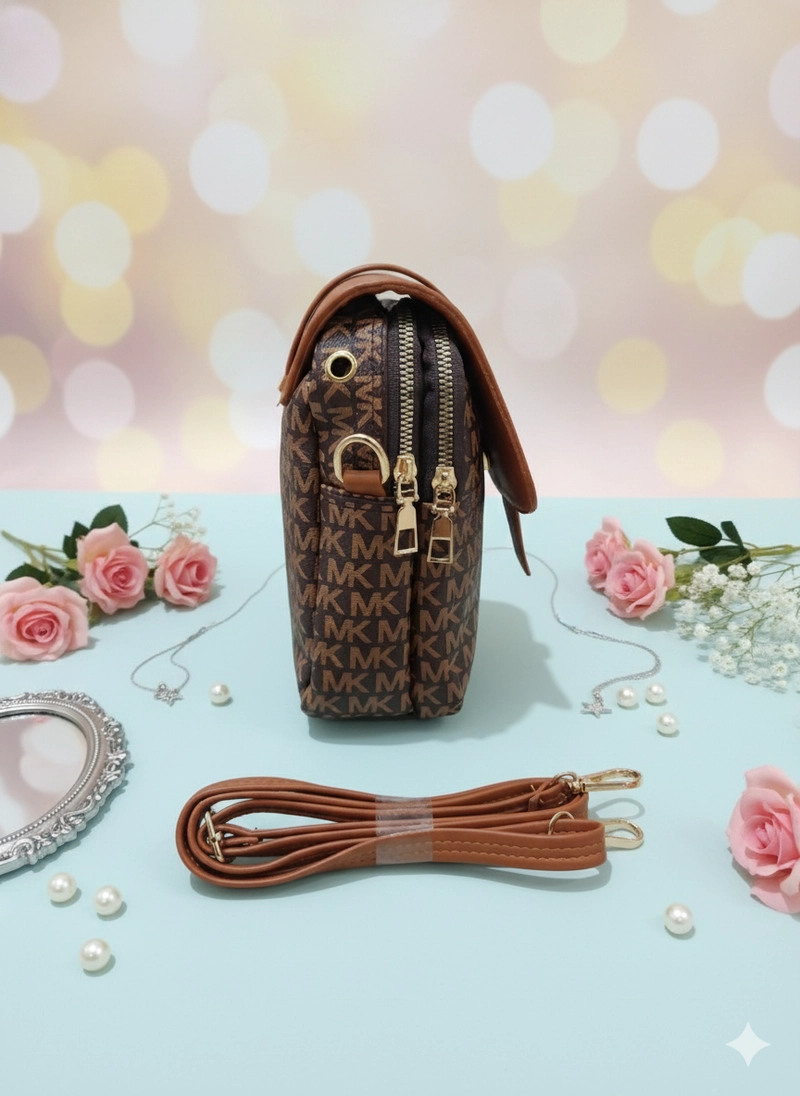 Product image CBL - POCKET Slingbag - Tas Selempang Slingbag Wanita POCKETSling Bag Simple Desain Minimalis Bahan Motif Small Coklat_Kopi