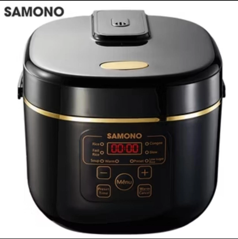 Product image Rizki Electronics - SAMONO Smart Rice Cooker Low Carbo Karbo Rendah Gula 7 Fungsi 1,8 Liter Hitam