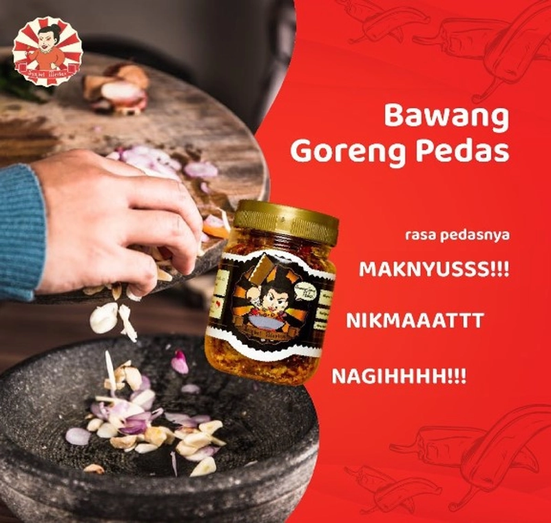 Product image Sambel Mertua Bawang Goreng Pedas 55 gr COKLAT