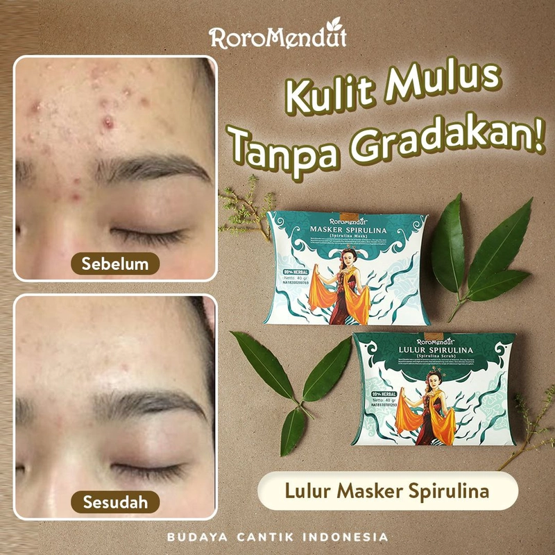 Product image Roro Mendut Skincare - Masker dan Lulur Spirulina Atasi Bruntusan 20gr Masker