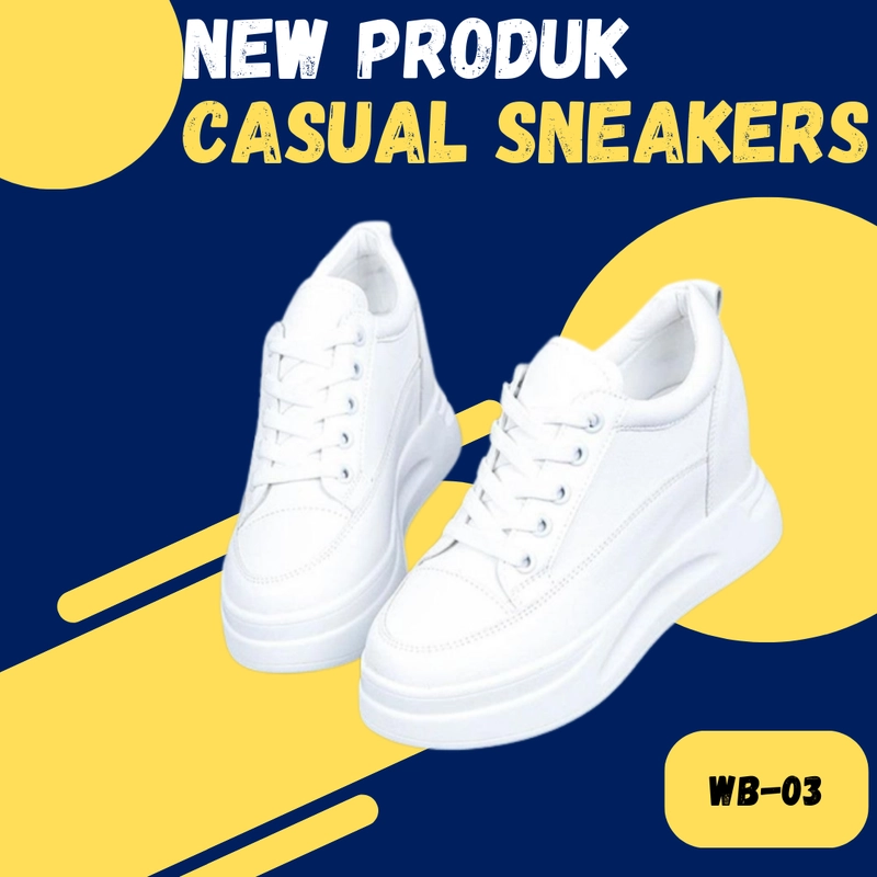 Product image Koekita - Sepatu Kets Sneakesr Casual Wanita Terbaru JN-04 40 PUTIH