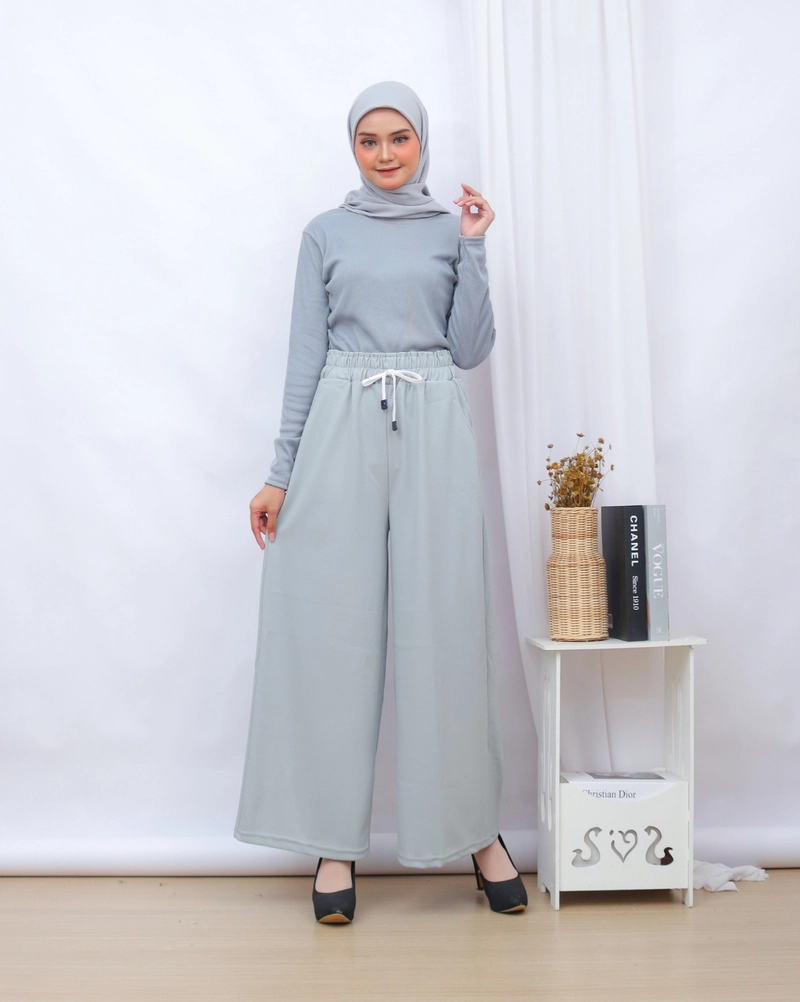 Product image Giat Makmur [TA] - Celana Kulot Twist Premium Allsize Abu Sage