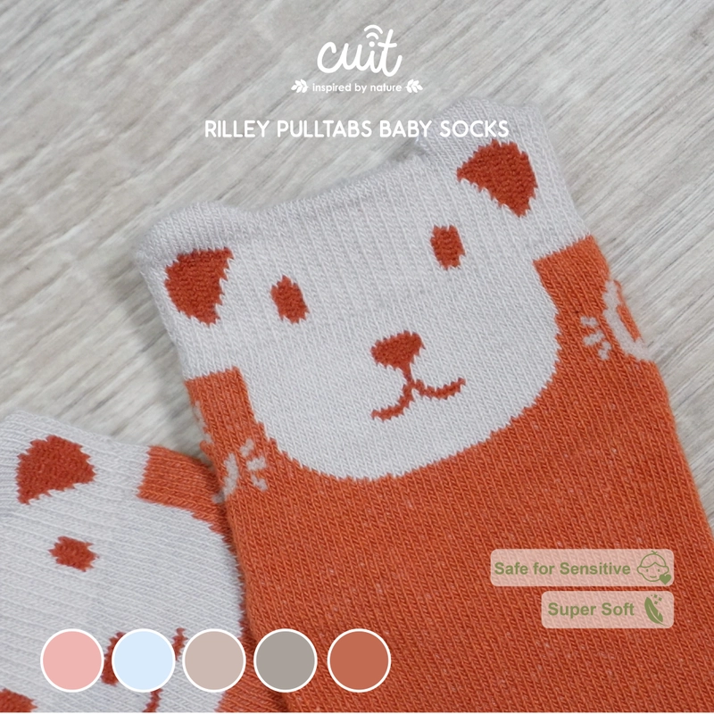 Product image Kintakun Baby - Riley Pulltabs Baby Socks - Kaos Kaki Anak Bayi 6 - 12 Bulan - Kaos Kaki Lucu 6-12 Bulan Honey Bear