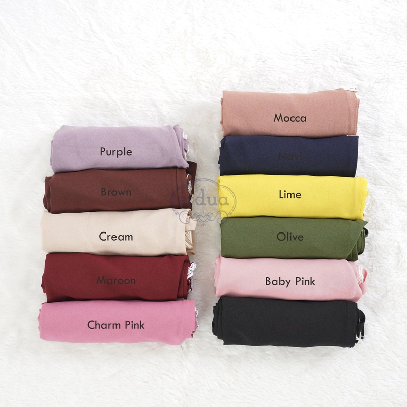 Product image Bergo Nisya By Erdua Hijab Instan Renda Diamond Crepe Jilbab Kerudung all size baby pink